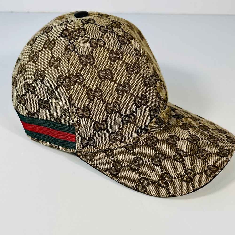 Gucci Web Baseball Cap GG Canvas - Brown